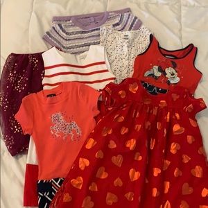 Six girls dresses (& one swing shirt) all size 4T